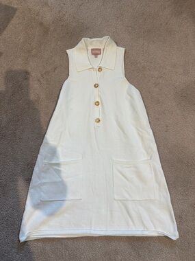Show Me Your MuMu Cream Sleeveless Polo Mini Dress